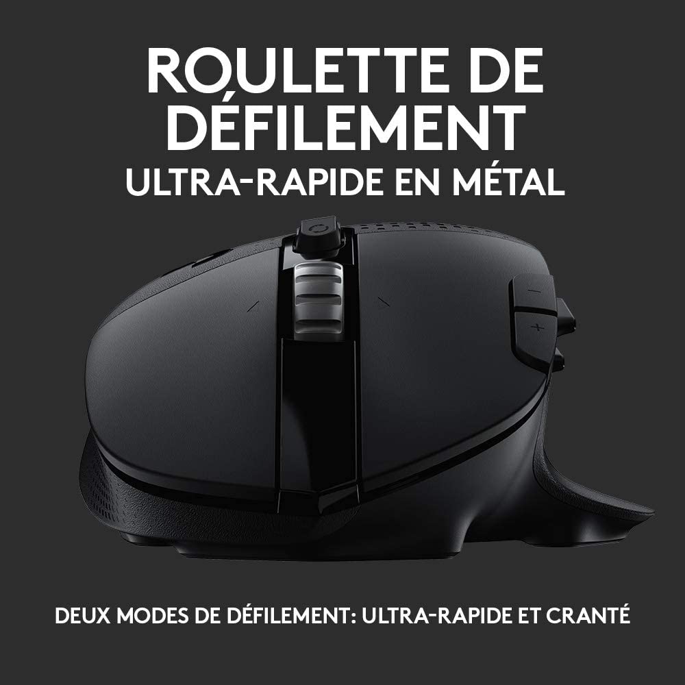 Logitech Souris de jeu sans fil G604 Lightspeed Noire - flash vidéo