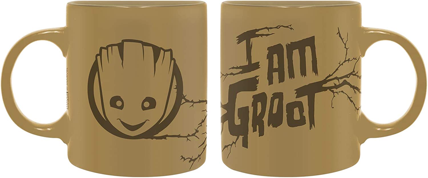 § Marvel - Coffret cadeau Verre 290ml, Porte-clef PVC et Mini Mug Groot - flash vidéo