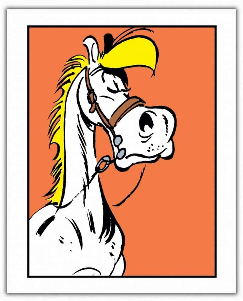 Lucky Luke - Affiche - Jolly Jumper Orange - flash vidéo