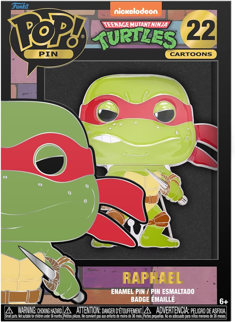 Loungefly: Funko Pop! Pins Cartoons: TMNT - Raphael Large Enamel POP Pin - flash vidéo