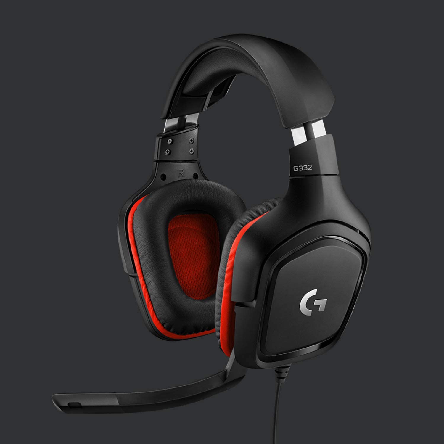 Logitech Casque de jeu stéréo filaire en similicuir G332 pour PC, PS4, Xbox One et Switch - flash vidéo