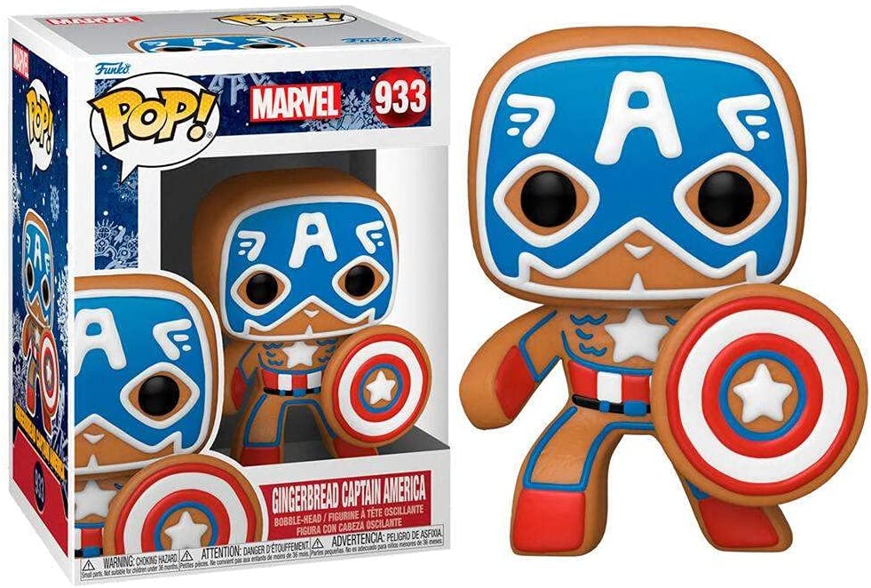 Funko Pop! Marvel: Holiday - Gingerbread Captain America ENG Merchandising - flash vidéo