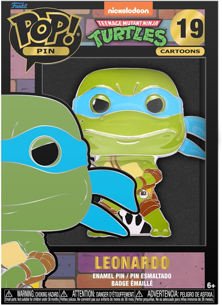 Loungefly: Funko Pop! Pins Cartoons: TMNT - Leonardo Large Enamel POP Pin - flash vidéo
