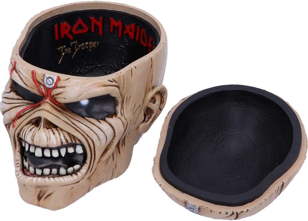 Iron Maiden Boite Tête Zombie 18cm - flash vidéo