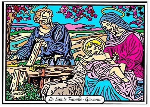 Tableau à colorier en relief velours SAINTE FAMILLE DE GIOVANNI - flash vidéo