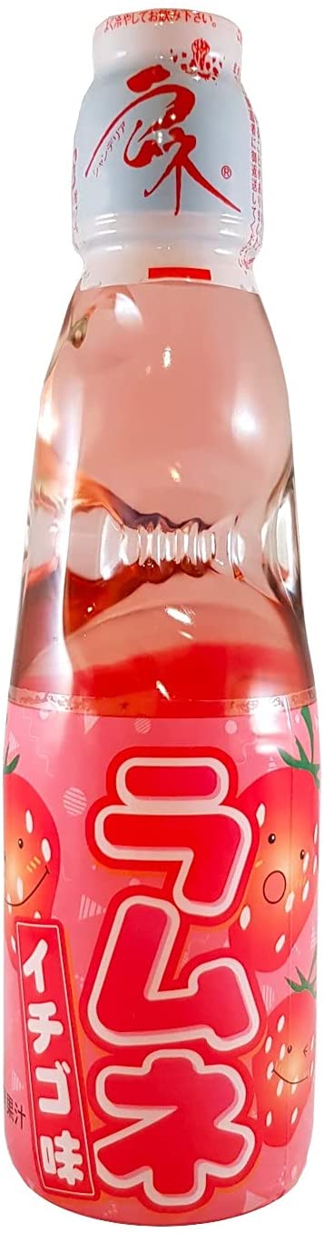 Hata-Kosen Limonade Ramune à la fraise 200ml - flash vidéo