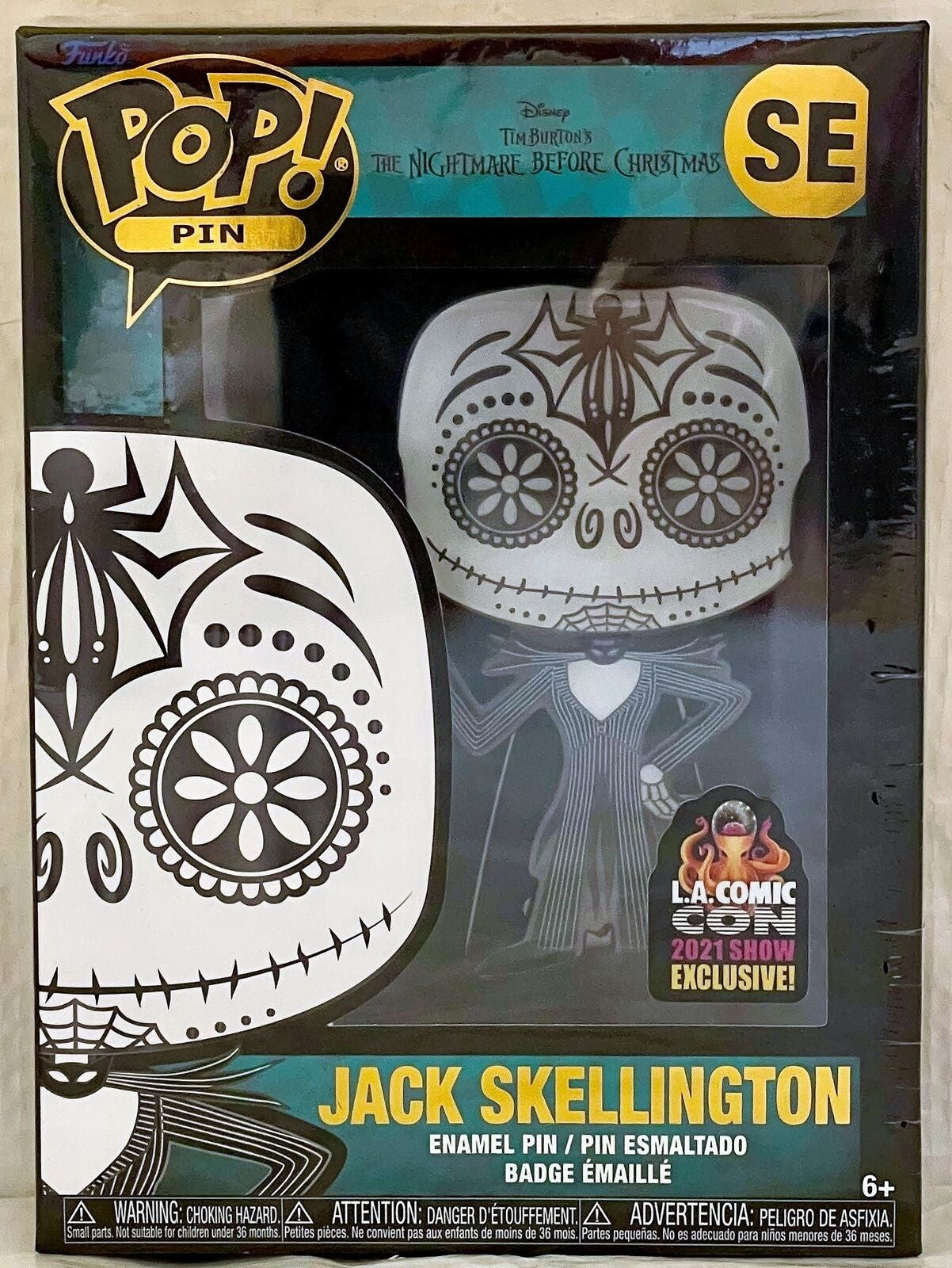 Funko Pop! Pin: Disney - Jack Skellington L.A. Comic-Con 2021 Show Exclusive! - flash vidéo