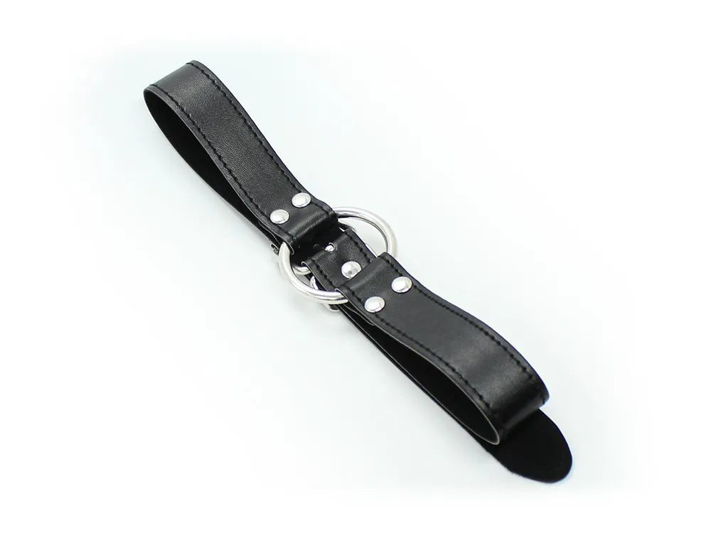 Bâillon anneau noir en PVC - flash vidéo