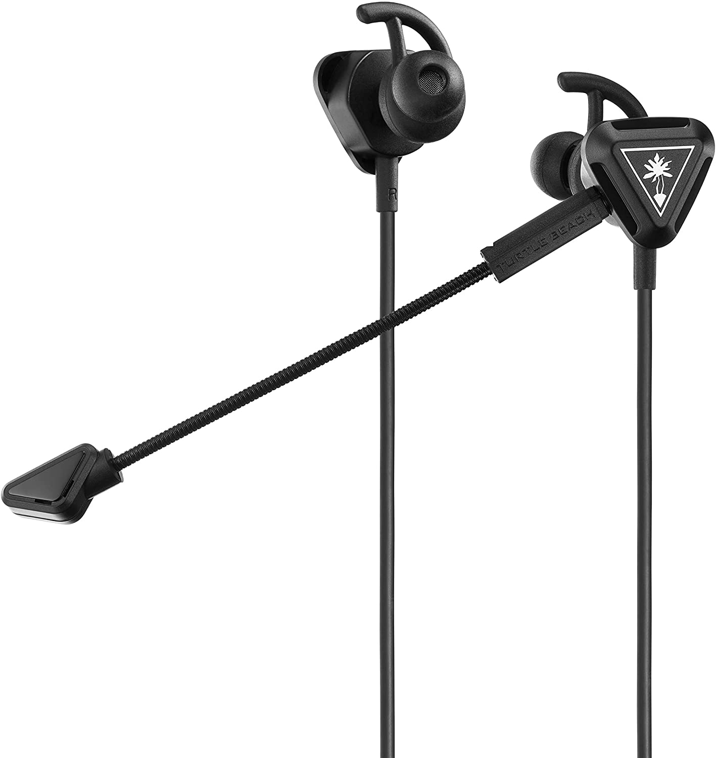 Turtle Beach Écouteurs de jeu intra-auriculaires Battle Buds Noirs et Argentés pour Nintendo Switch, Mobile, PS5, PS4, Xbox Series, Xbox One et PC - flash vidéo