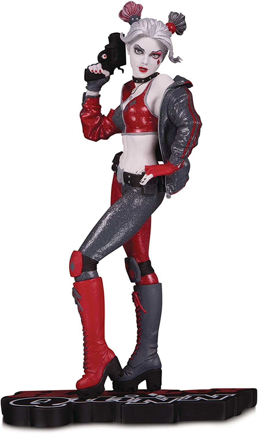 DC Comics - Red, White & Black Harley Quinn Statue 19cm