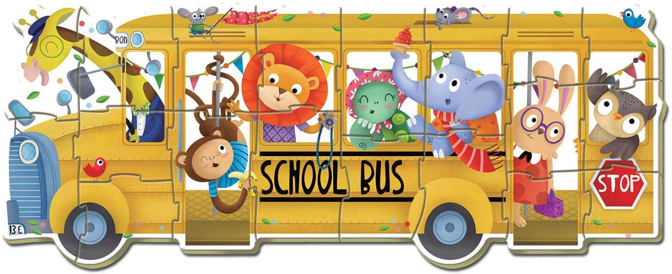 Educa 17575 Puzzle 3+4+5pcs Baby Animal Bus - flash vidéo