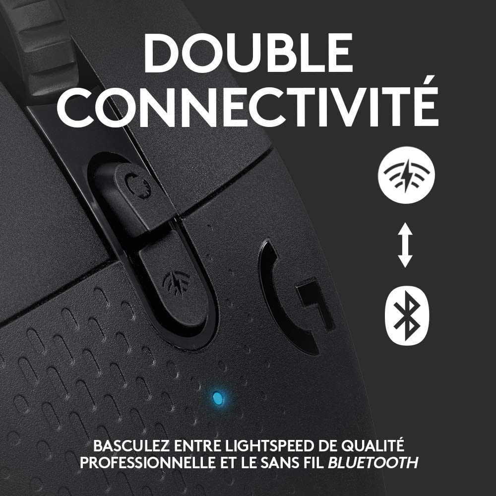 Logitech Souris de jeu sans fil G604 Lightspeed Noire - flash vidéo