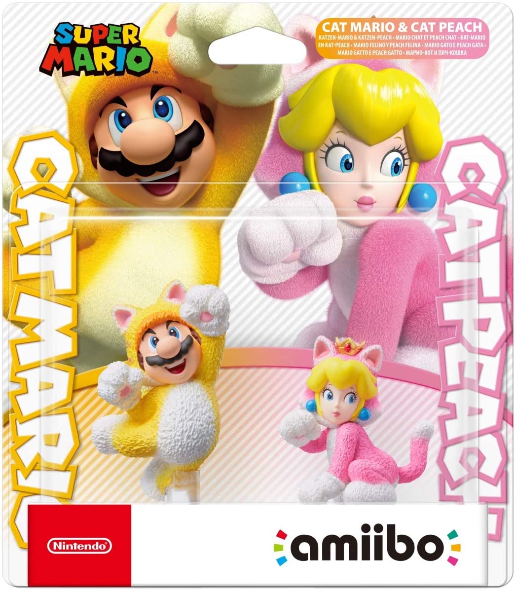 § Amiibo Cat Mario & Cat Peach 2-Pack Super Mario Bros. Collection
