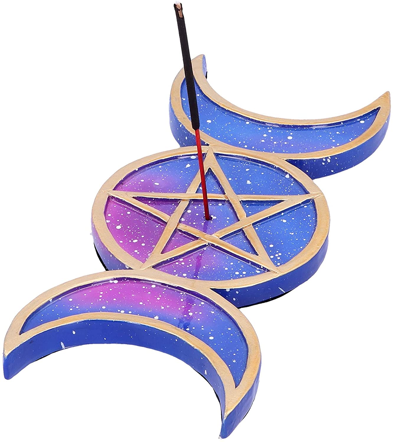 Galaxy Triple Moon Goddess - Ensemble de 4 brûle-encens 21.5cm - flash vidéo