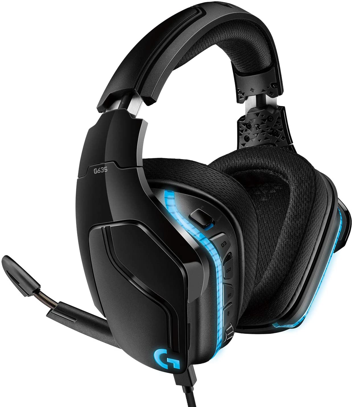 Logitech Casque de jeu Lightsync 7.1 Surround G635 pour PC, PS4, Xbox One et Switch - flash vidéo
