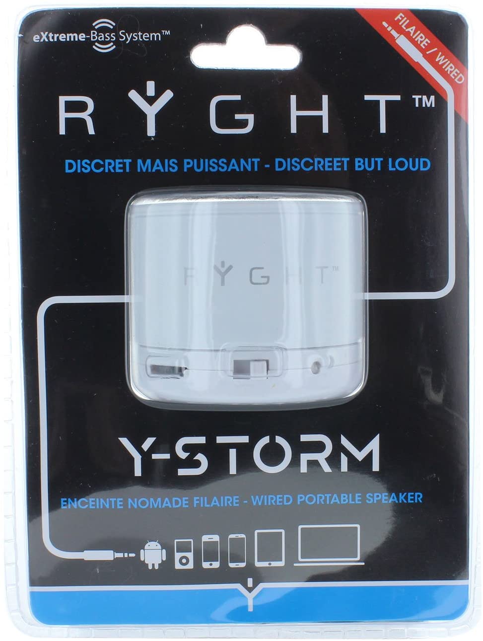 Ryght - Y-Storm Wired Portable Speaker White - flash vidéo