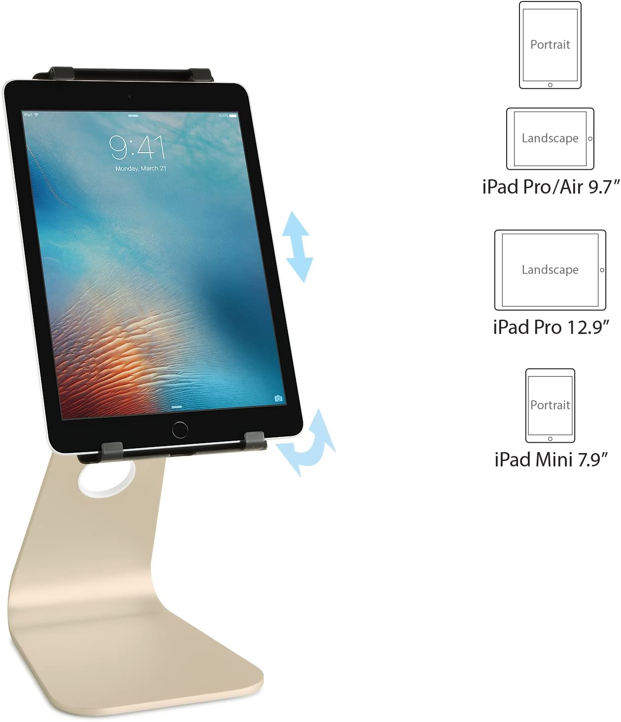 Rain Design mStand Tablet Pro for iPad Air 9.7" Gold