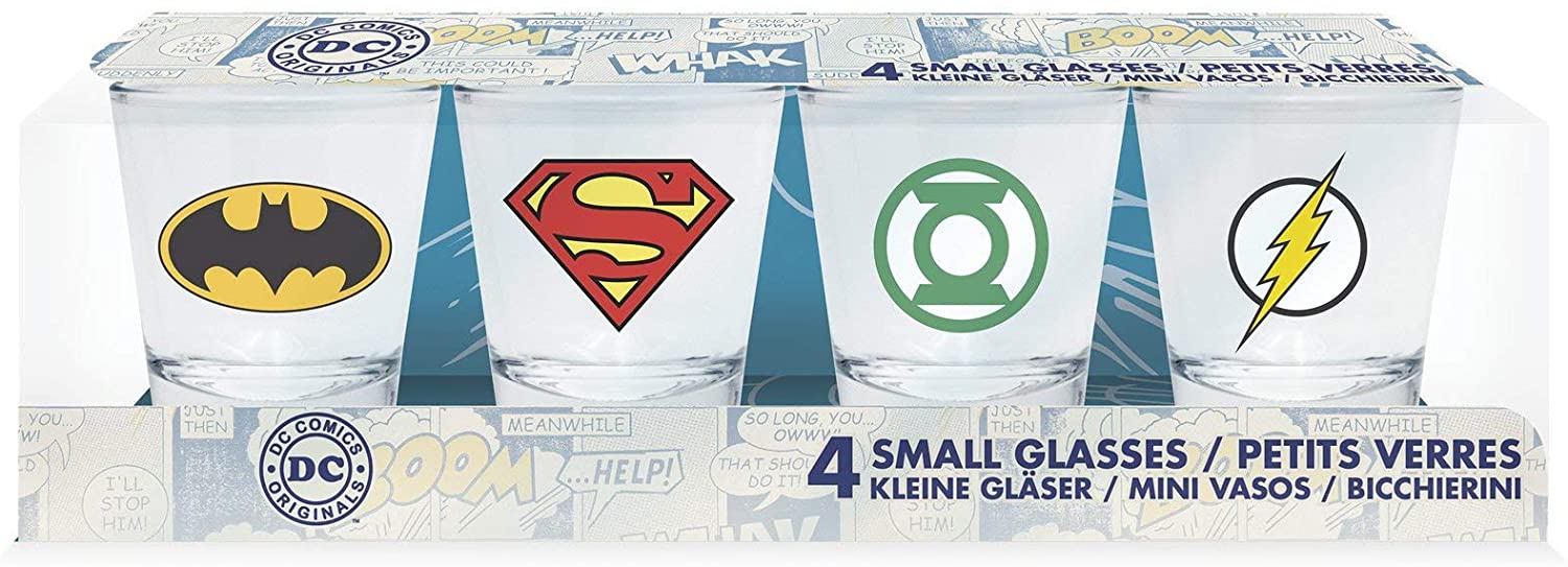DC Comics - Emblem Mix Shot Glasses 50ml - flash vidéo