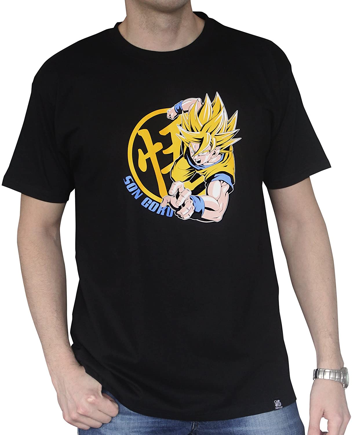 § Dragon Ball - Goku Super Saiyan Black Man T-Shirt L - flash vidéo