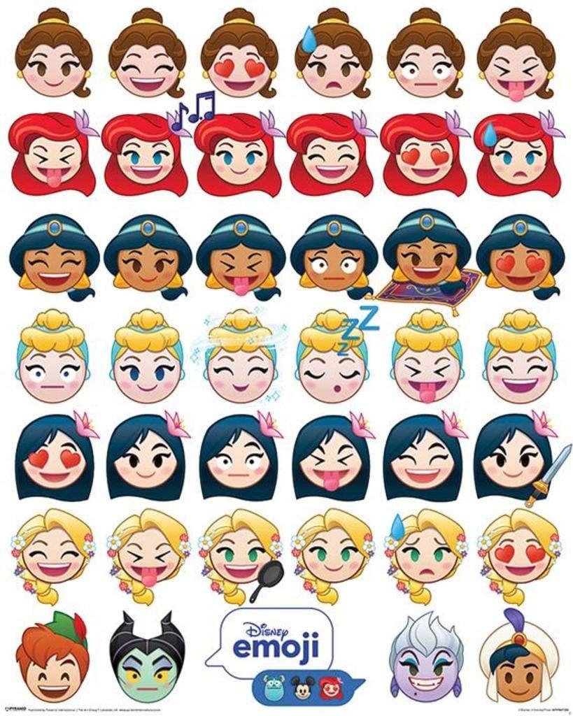 Disney Emoji Princess Emotions - Mini Poster - flash vidéo