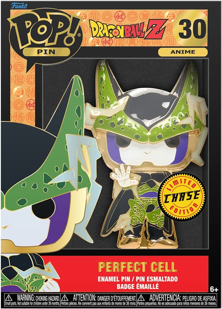 Loungefly: Funko Pop! Pins Anime: Dragon Ball Z - Perfect Cell Chase Group Large Enamel POP Pin - flash vidéo