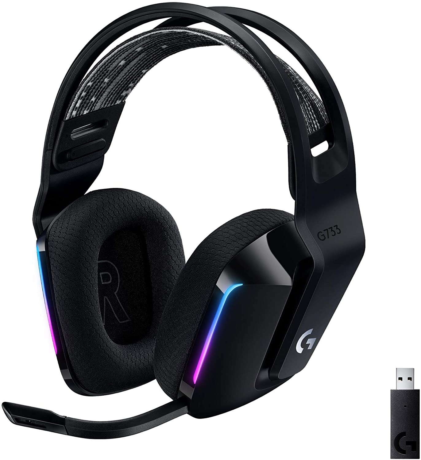 Logitech Casque de jeu sans fil Lightspeed RVB G733 Noir - flash vidéo