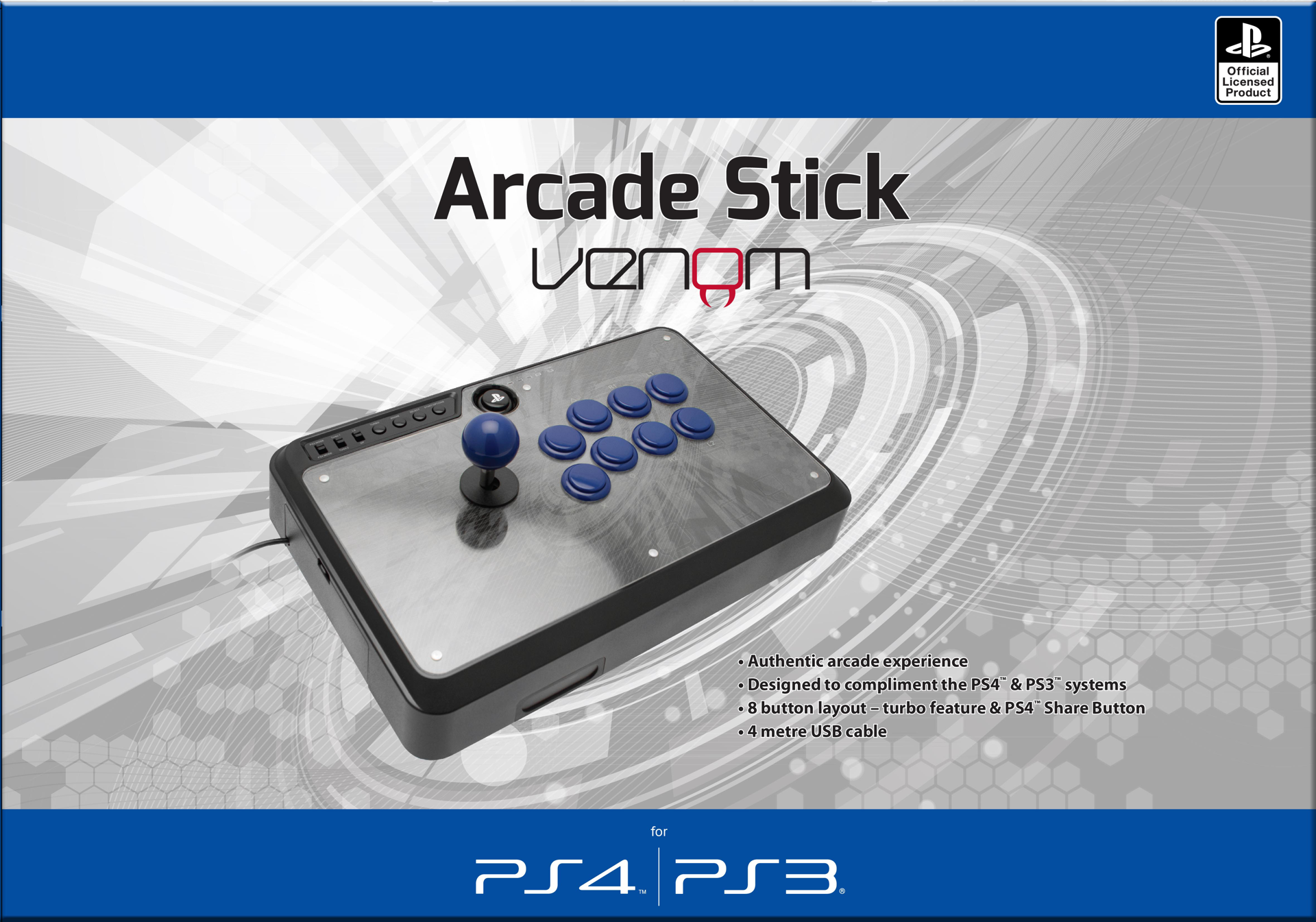 § Venom Arcade Fighting Stick for PS4/PS3