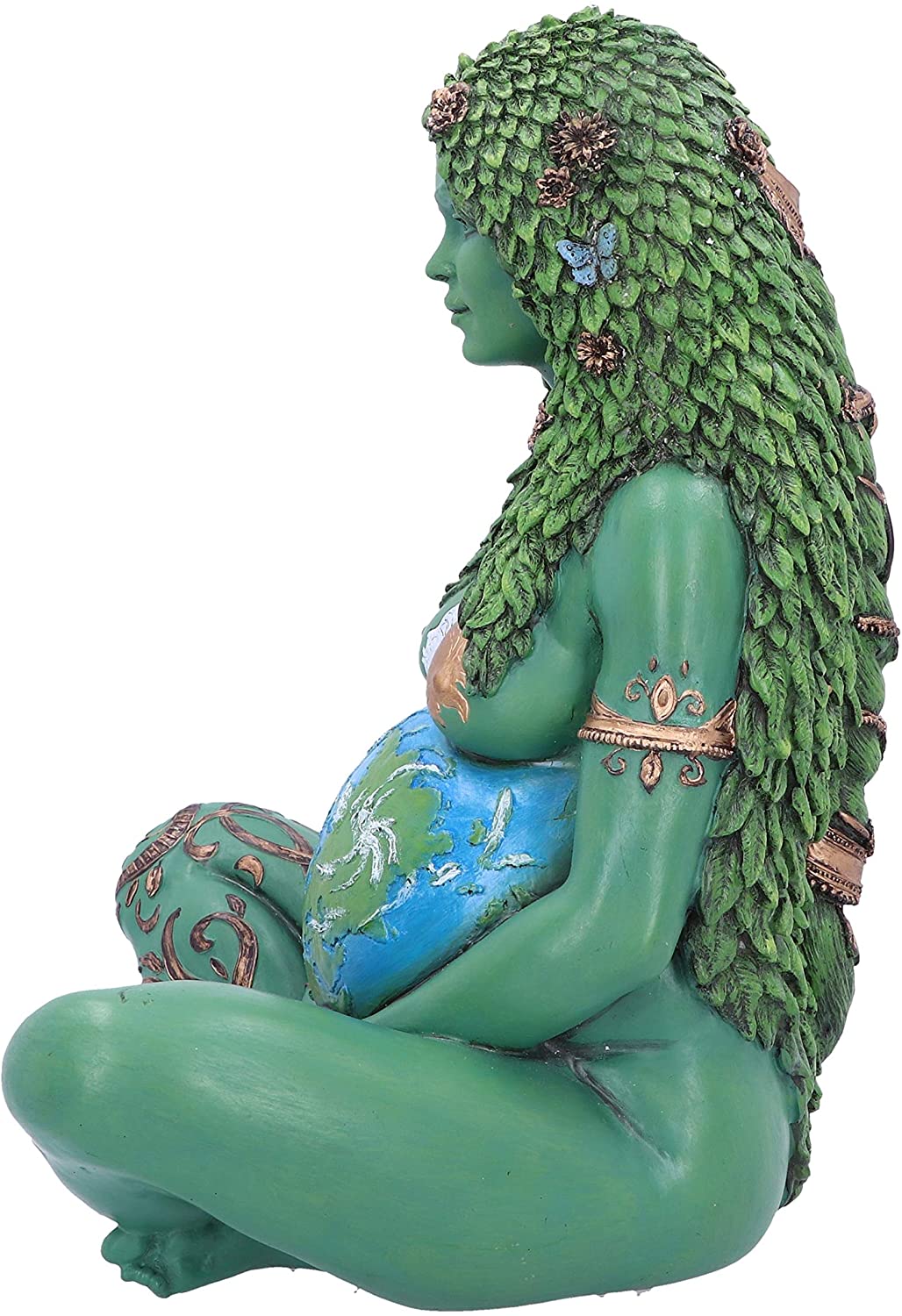 Mother Earth - Grande Figurine peinte de la Terre Mère Gaia éthérée 30cm - flash vidéo