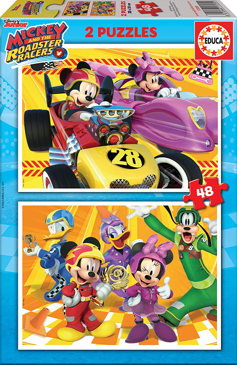 Educa 17239 Puzzle Kids 2x48pcs Mickey and friends - flash vidéo