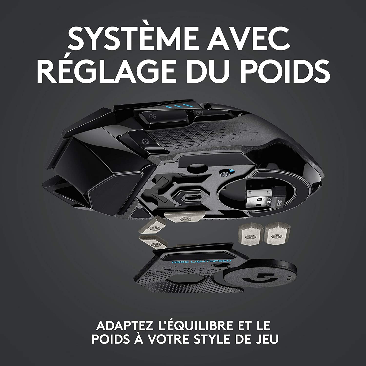 Logitech Souris de jeu sans fil G502 Lightspeed - flash vidéo