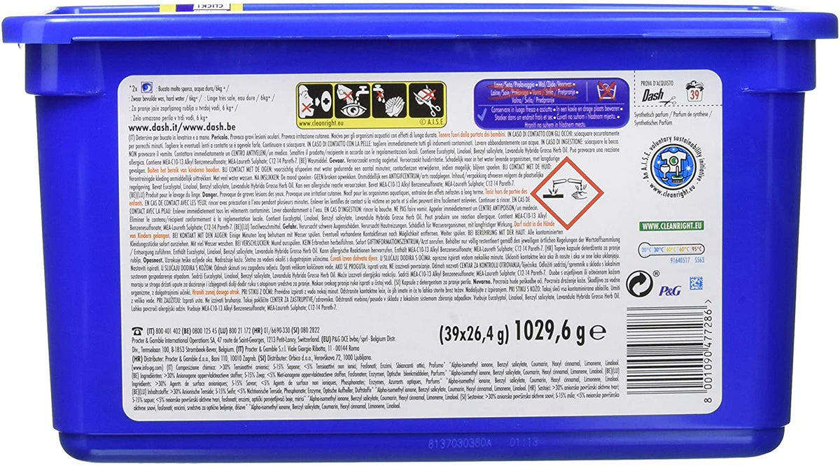 Dash Pods 3 x 39 pods Lavendel carton pack