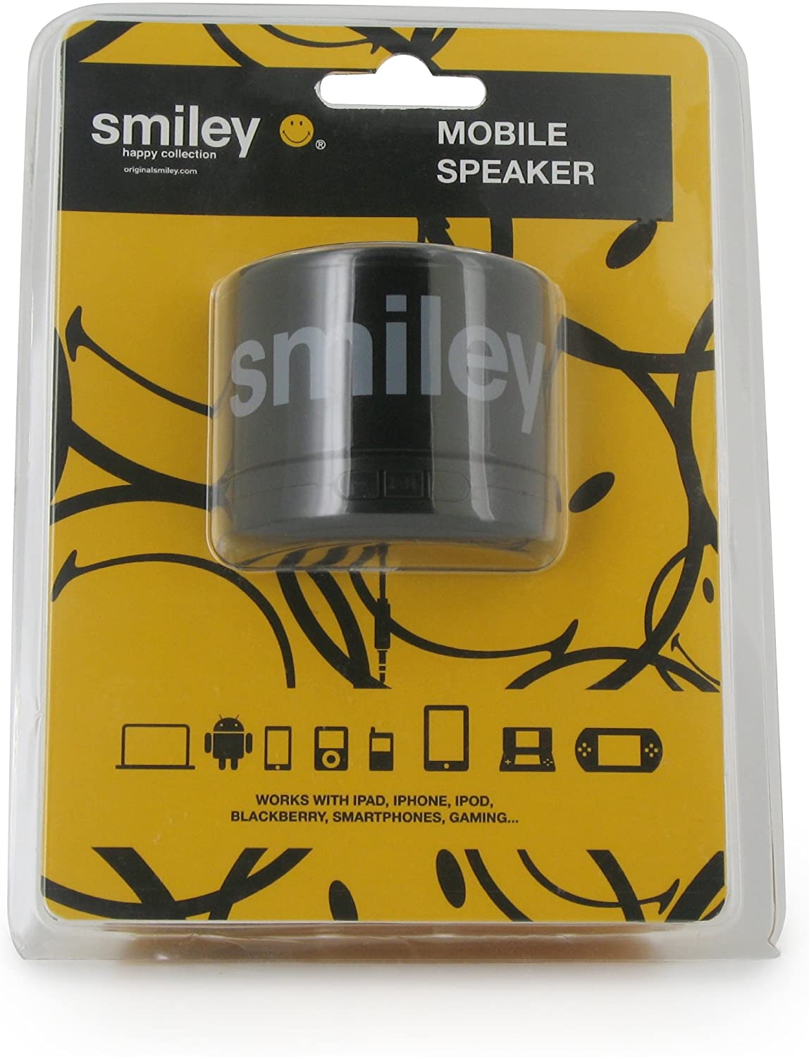 Smiley Original - Mini haut-parleur portable Noir - flash vidéo