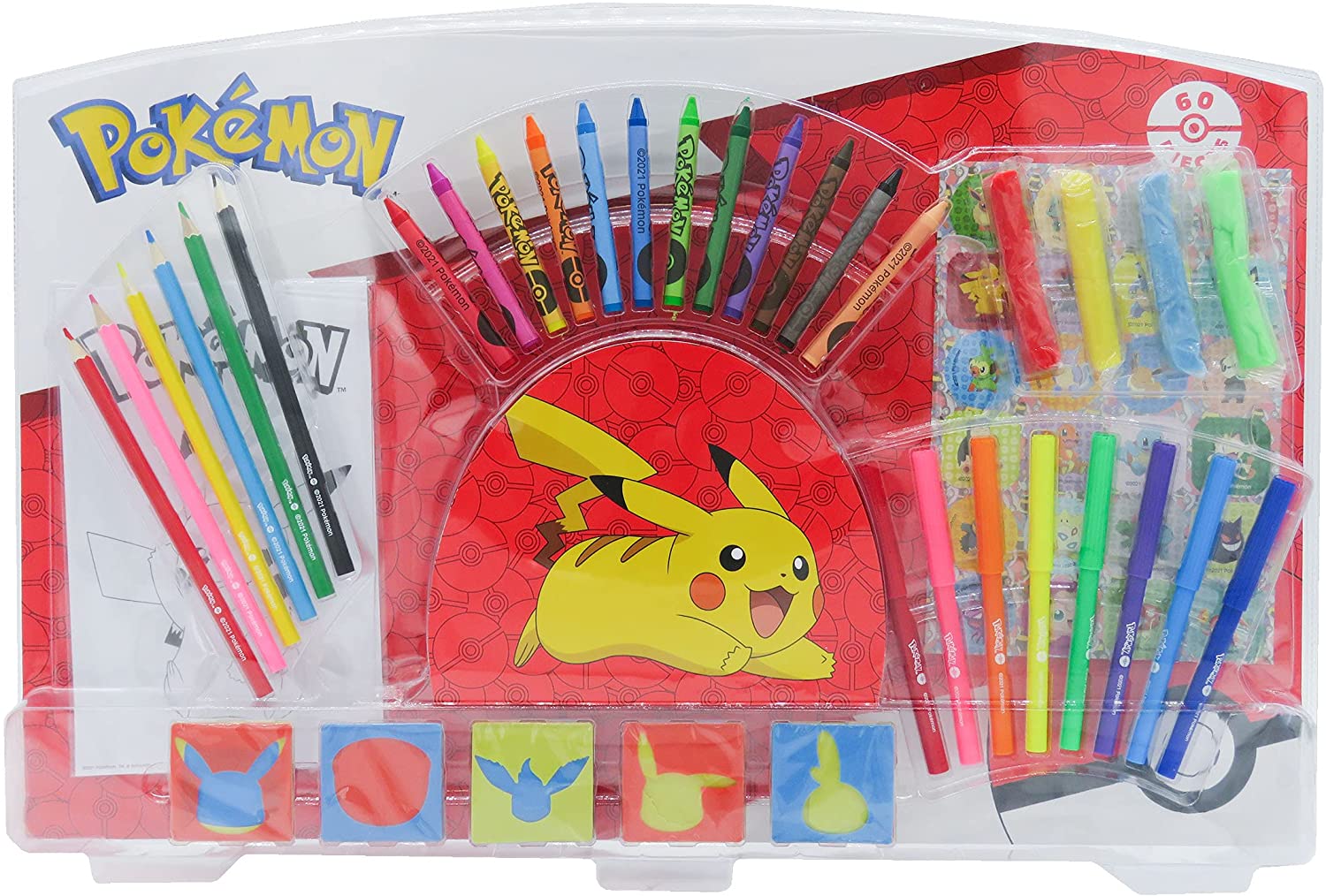 Pokémon - Ensemble d'activités avec 60 pièces sous blister Pokémon de départ - flash vidéo