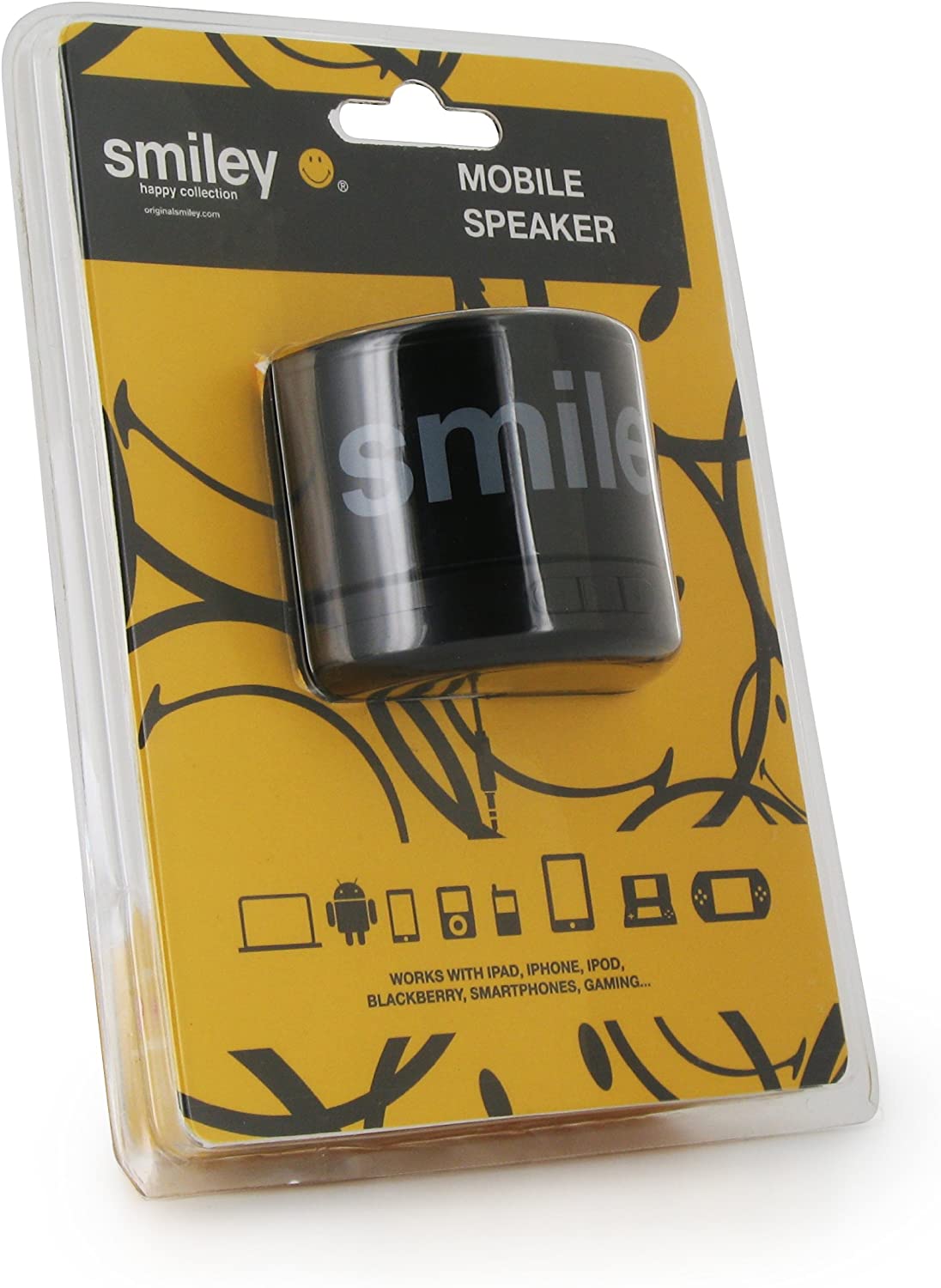Smiley Original - Mini haut-parleur portable Noir