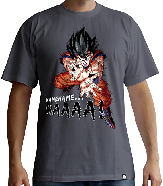 Dragon Ball - Kamehameha Dark Grey Man T-Shirt M - flash vidéo