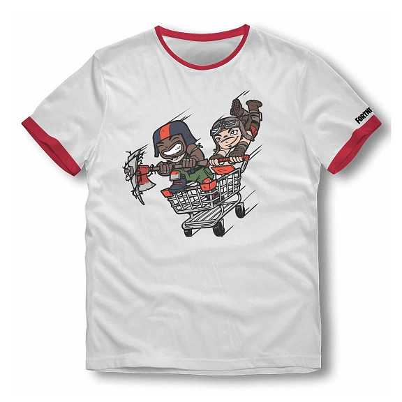 Fortnite - White Shopping Trolley T-Shirt Kids 10Y