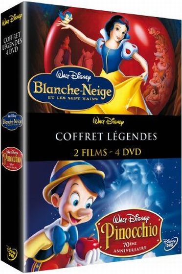 Blanche Neige Et Les Sept Nains + Pinocchio [DVD] - flash vidéo