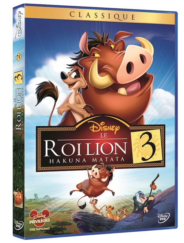 Le Roi Lion 3, Hakuna Matata [DVD] - flash vidéo