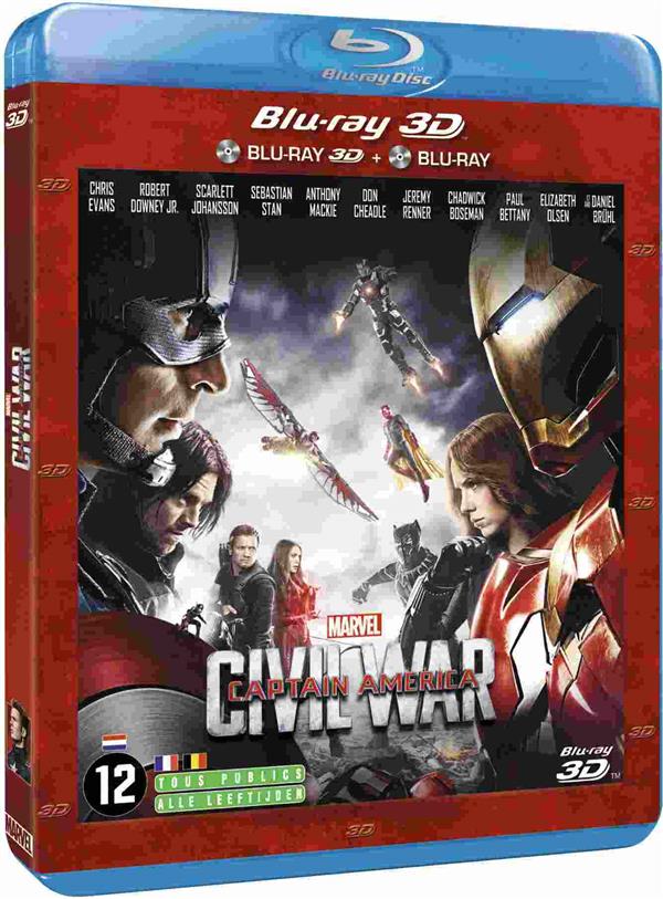 Captain America 3 : Civil War [Combo Blu-Ray, Blu-Ray 3D]