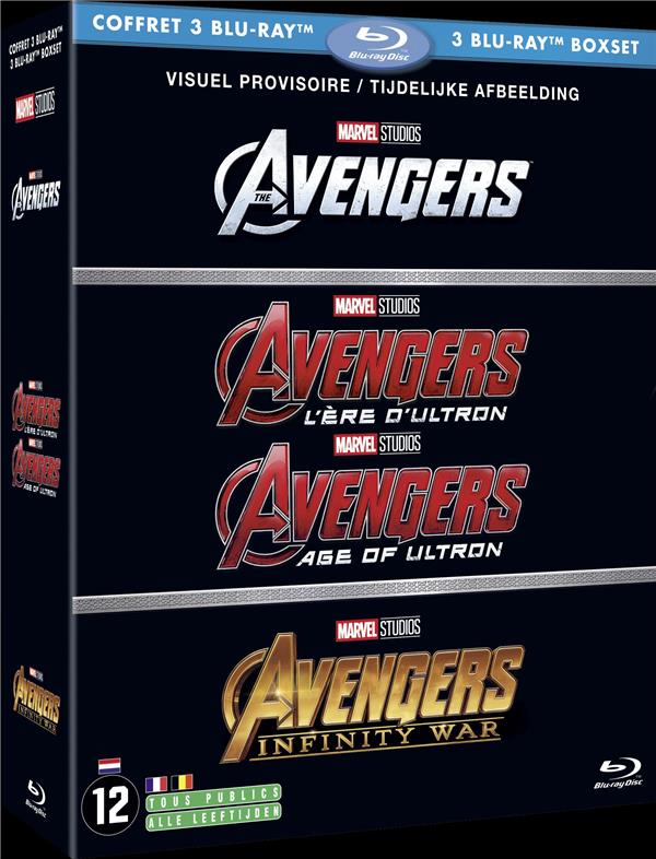 Avengers + Avengers : L'ère d'Ultron + Avengers : Infinity War [Blu-ray]