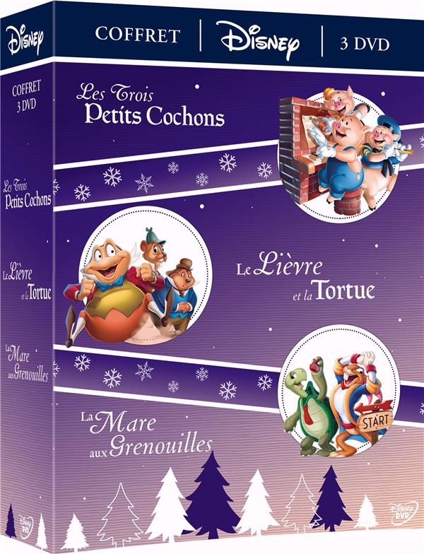 Coffret Les Intemporels Disney 3 Films : Les 3 Petits Cochons Le Lièvre Et La Tortue La Mare Aux Grenouilles [DVD] - flash vidéo