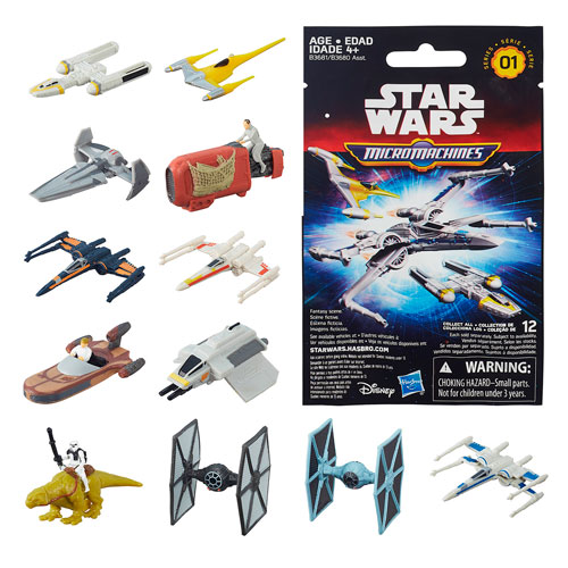 Star Wars : The Force Awakens Micro Machines Vehicle Blind Bag Series 1 24p. - flash vidéo