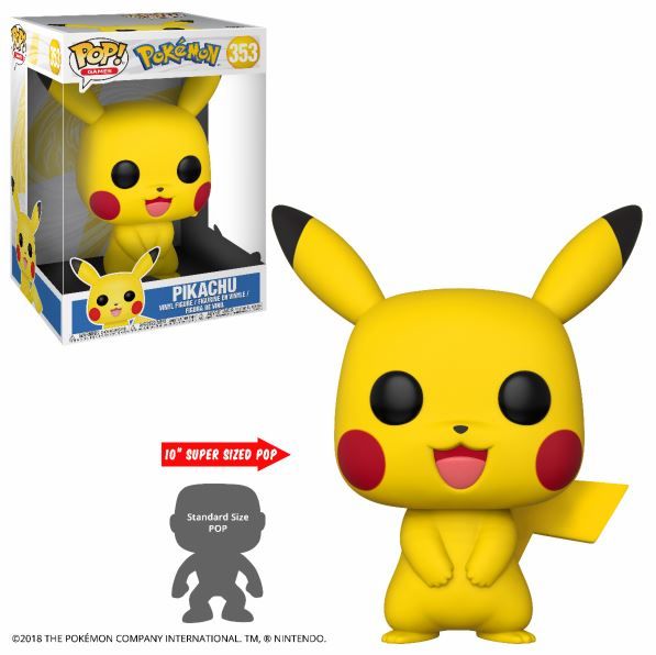 Funko Pop! Games: Pokémon - Pikachu 10" Super Sized Pop! - flash vidéo