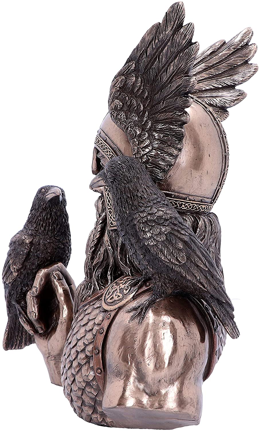 Odins Messengers - Buste de dieu nordique 23cm - flash vidéo