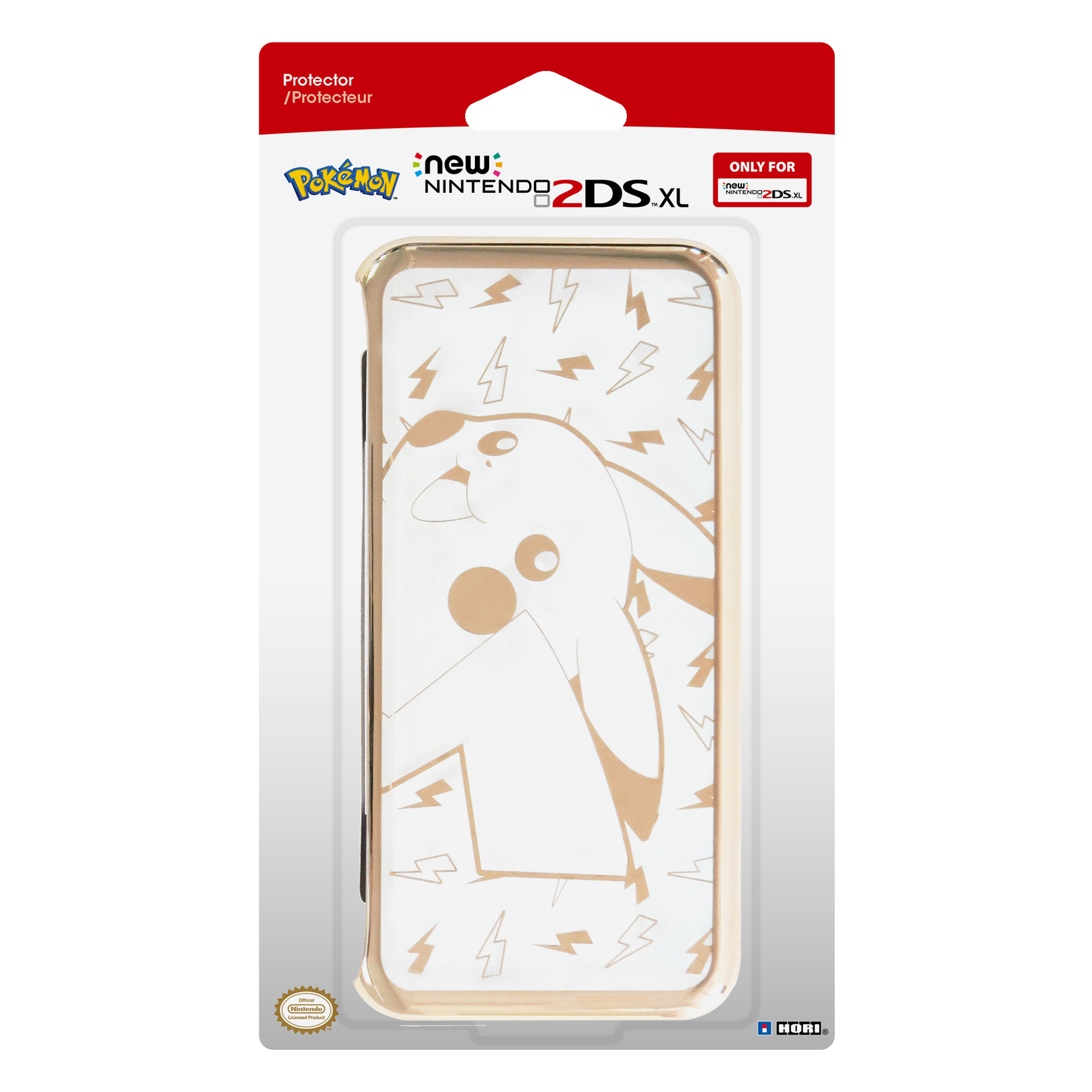 HORI - New Nintendo 2DS XL Premium Gold Pikachu Protector - flash vidéo