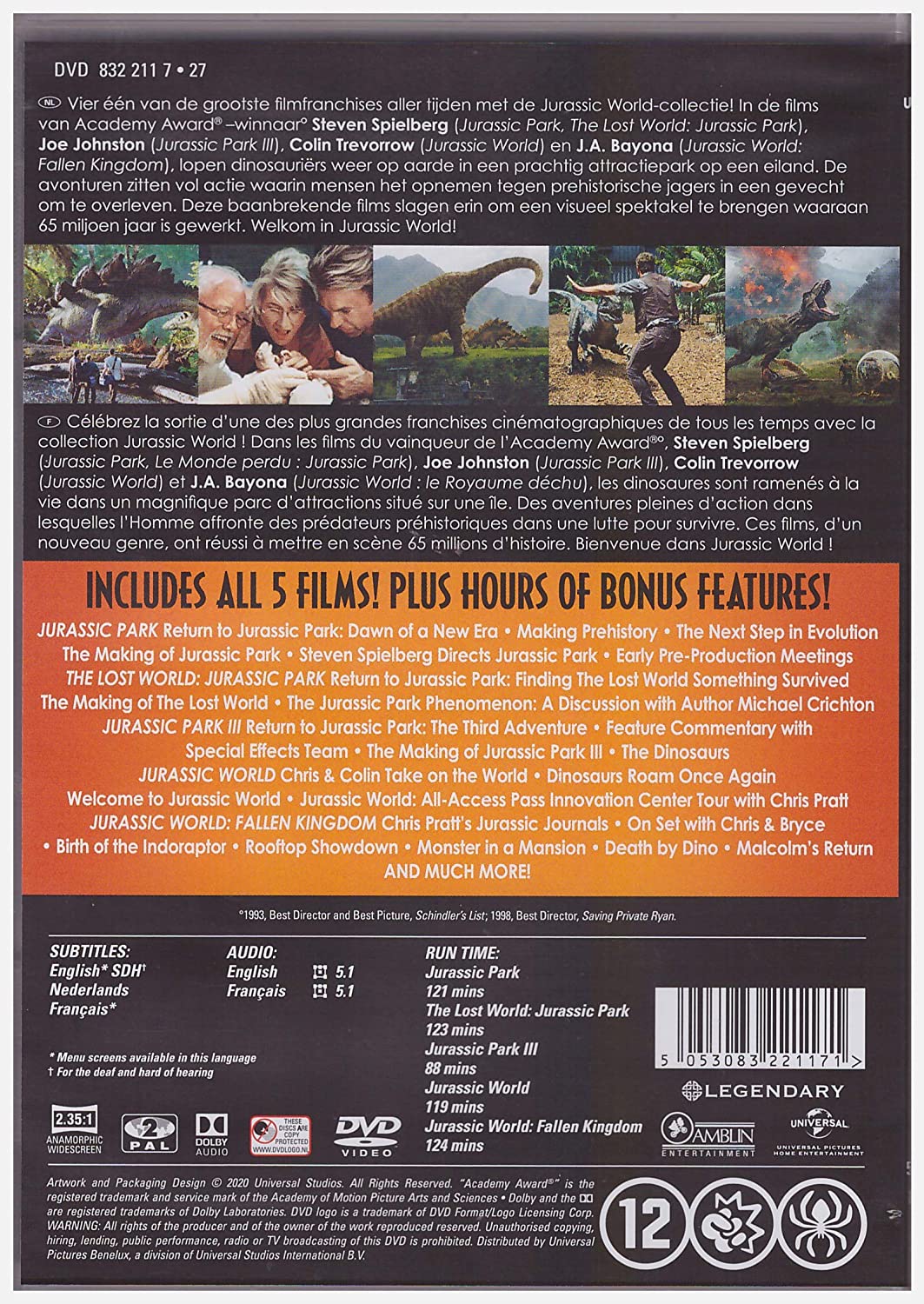 Jurrasic Park - Collection 5 Films - flash vidéo