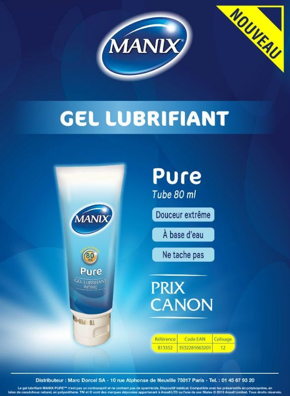 Marc Dorcel - Lubrifiant Manix Pure Gel 80 Ml [Bien être et santé] - flash vidéo