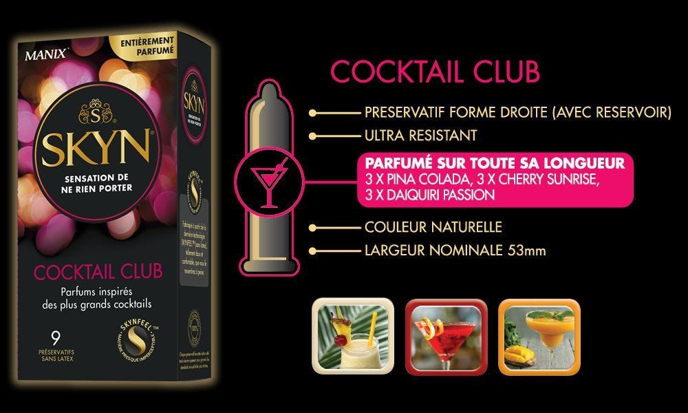 Dorcel - Préservatifs Manix Skyn  Cocktail Club x9 [Bien-être]