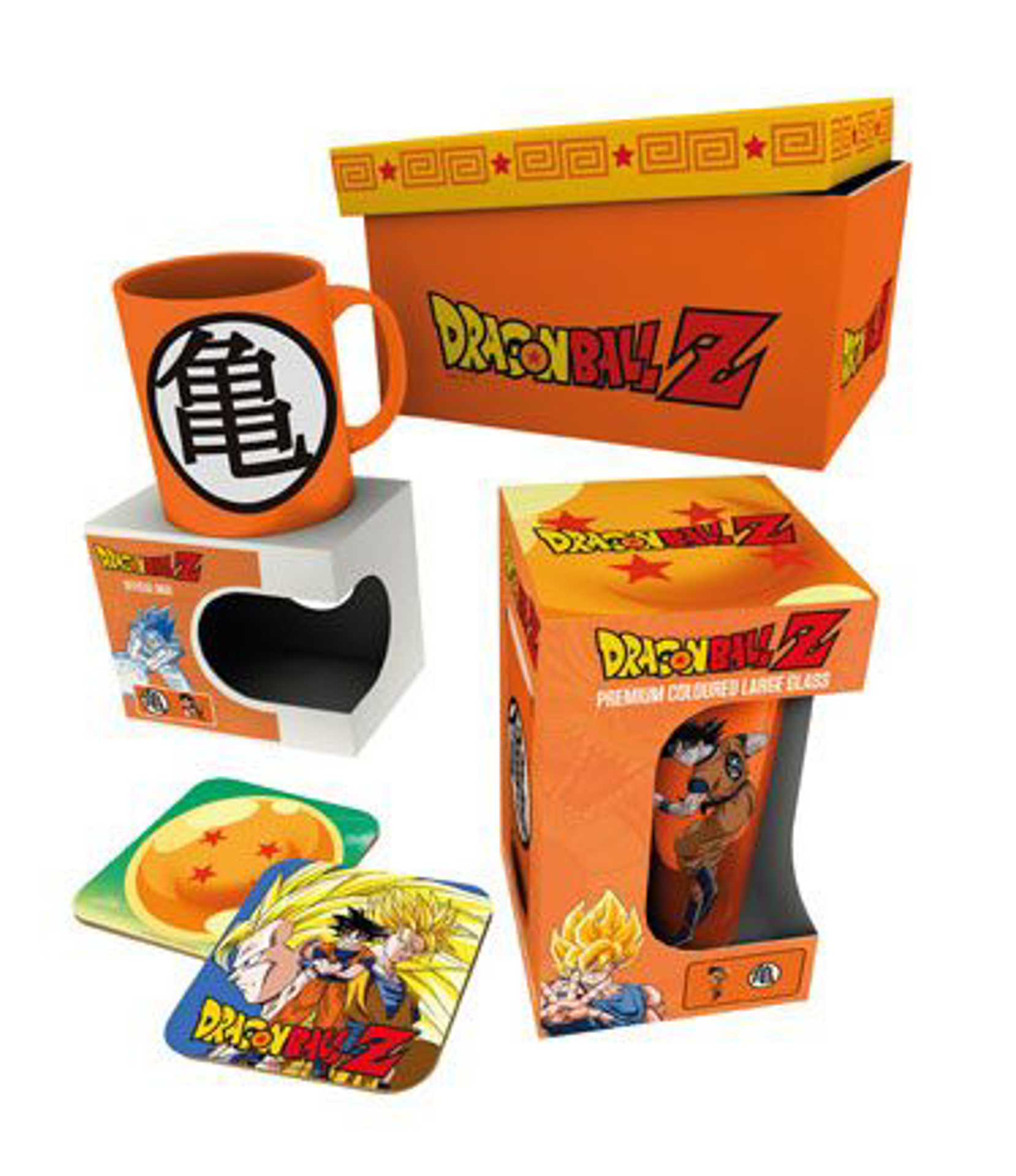 § Dragon Ball Z - Gift Box Set (Mug, Glass, Coasters) - flash vidéo