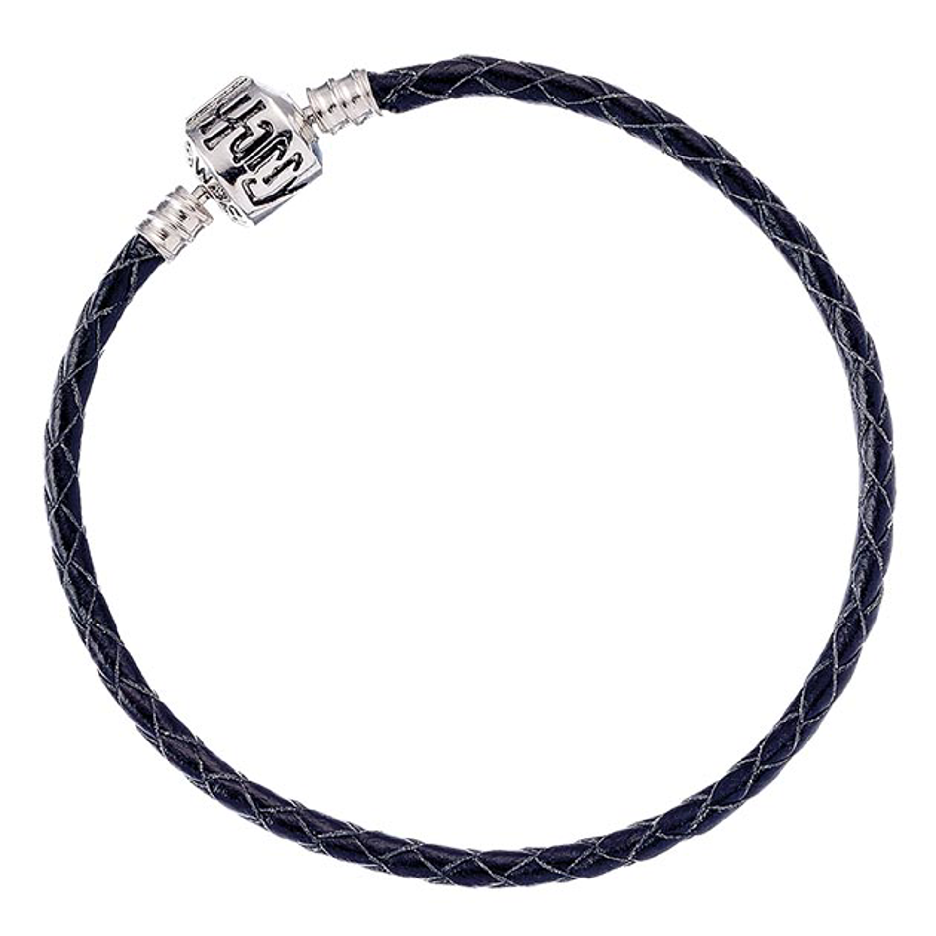 Harry Potter - Bracelet à breloques Charms en cuir noir 17cm